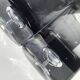 5 70's large bubble black smoked whiskey glasses