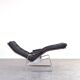 Bauhaus Leather and Chrome Model Fenix Chaise Longue by Sam Larsson for Dux