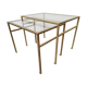 Tables basses gigognes Roger Thibier dorées 1960