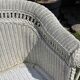 White rattan sofa