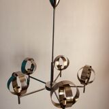Chrome chandelier 5 spheres