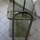 Vintage rolling trolley in smoked glass