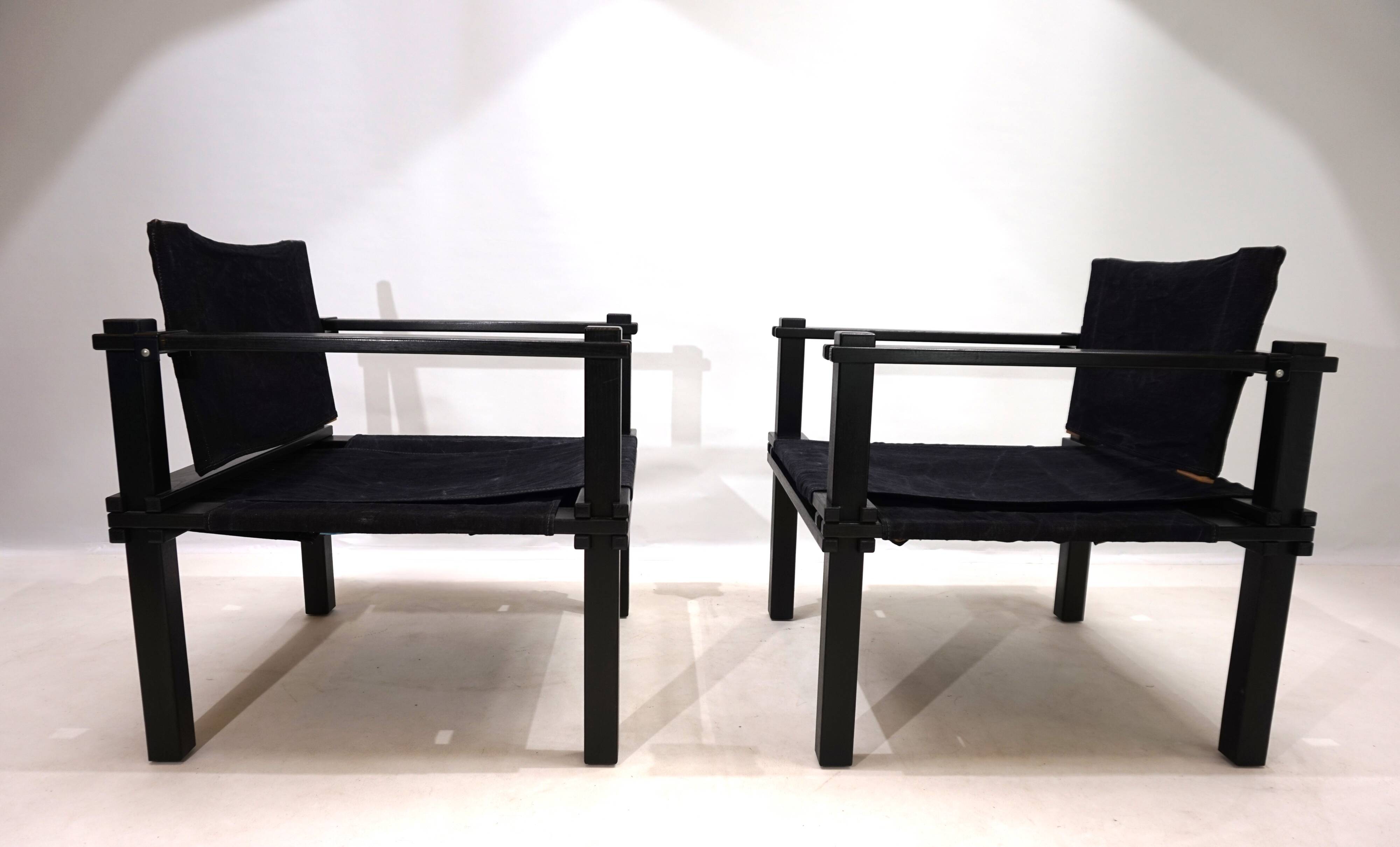 Bofinger set of 2 Farmer lounge chairs with table by Gerd Lange, 1960