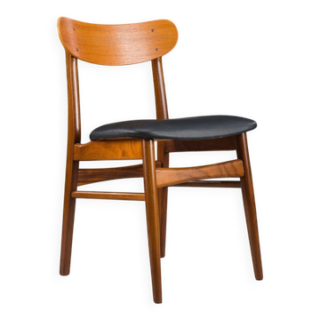 Mid-century Danish dining chair with leather upholstery from Farstrup, 1960s