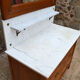 Art Nouveau dressing table dresser in carved oak, France, circa 1910
