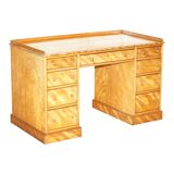 Victorian pedestal desk by Morris & Co circa 1880 in satinwood.