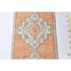 Vintage Turkish Hand-Knotted Wool Cotton Orange Runner Rug 69x271