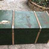 Wooden trunk lined with metal