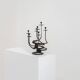 Brutalist candelabra in the manner of Jean Touret