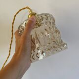 Suspension with vintage amber glass globe