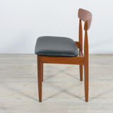 Mid-century teak dining chairs, 1960s, set of 4