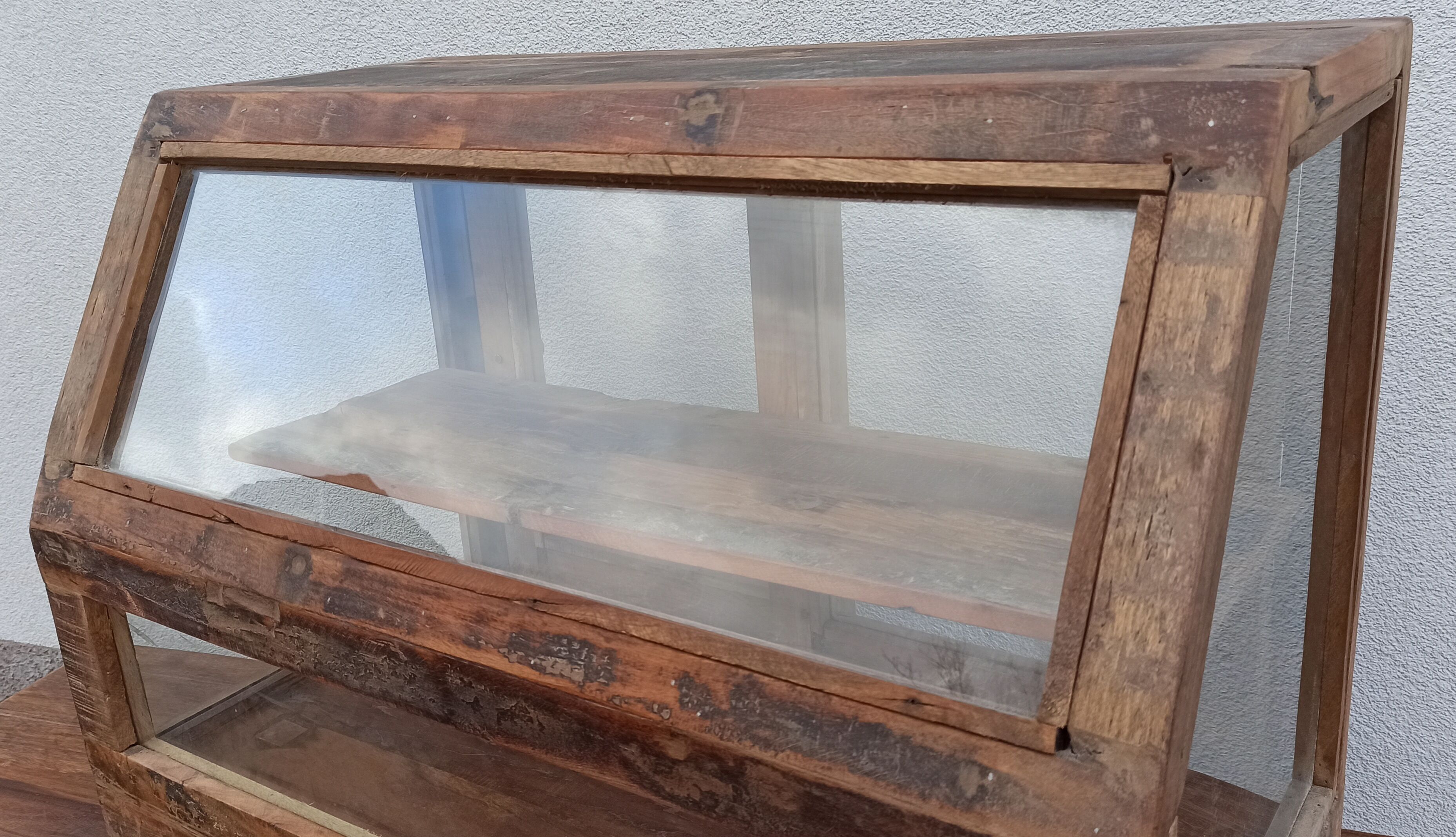 Antique wooden showcase