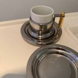 4 Postmodern Espresso Cups Kontessa Series + Saucers and Sugar Bowl