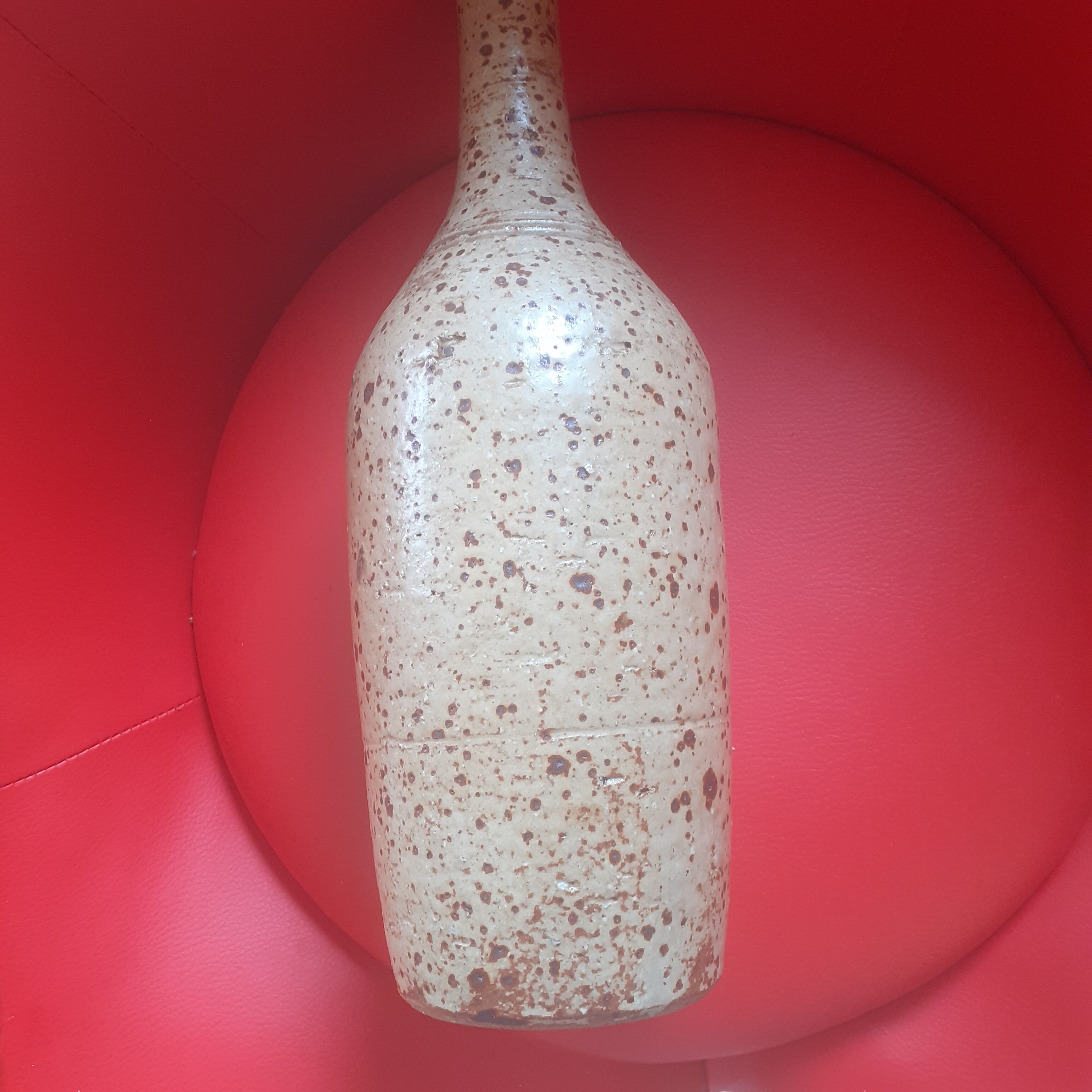 Artisanal stoneware bottle..