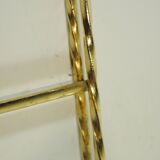 Black and gold metal wall shelf from the 1960s