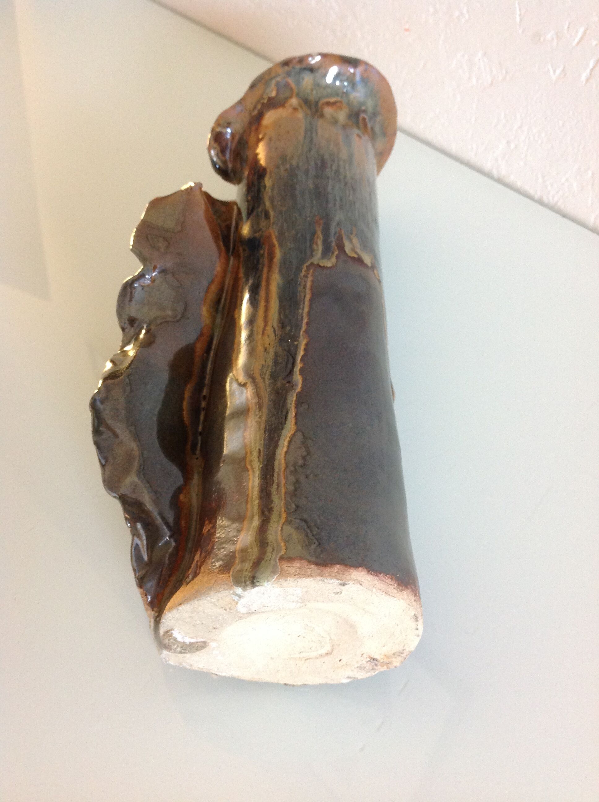 Roll vase in iridescent ceramics 60/70