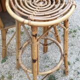 Sixties rattan bar and stool.