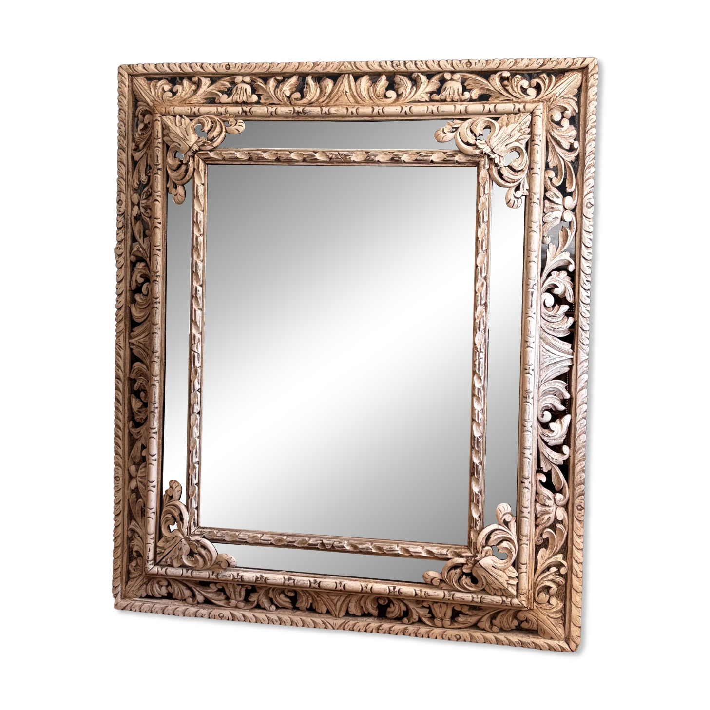 Patinated XIX century cloisonné mirror.