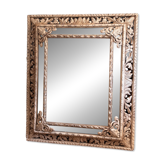 Patinated XIX century cloisonné mirror.