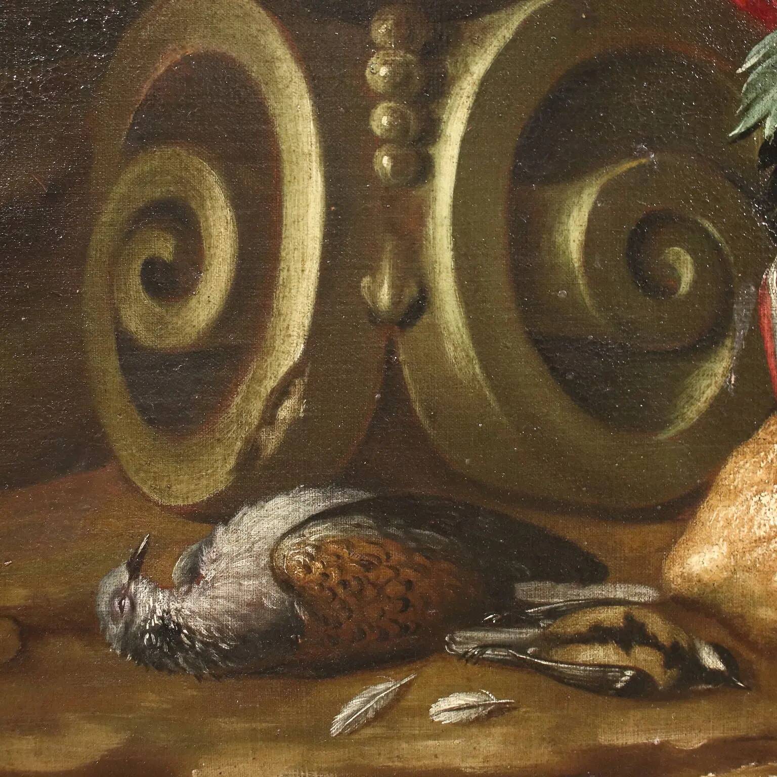 Old painting still life in oil on canvas Italy 17th-18th century