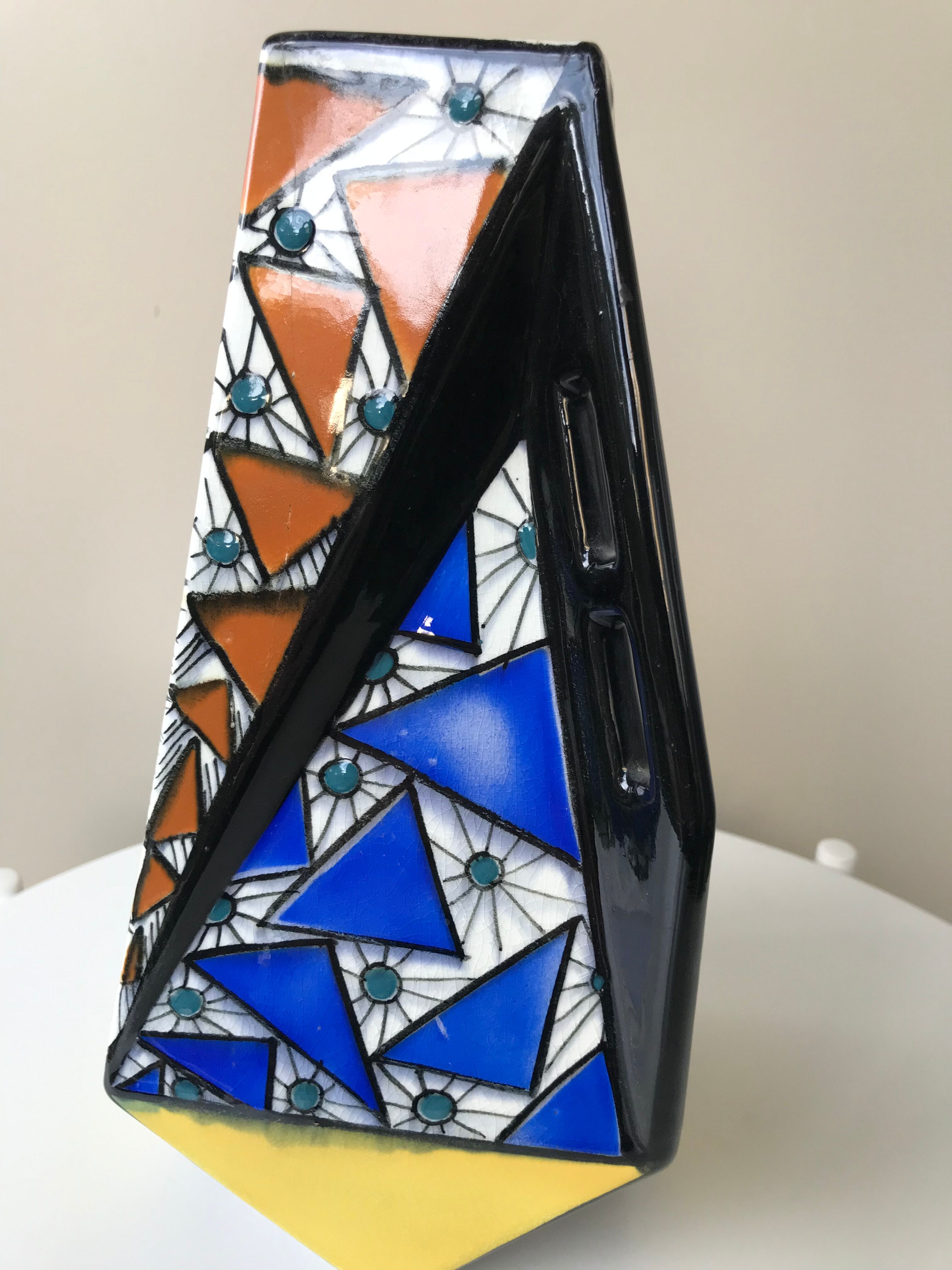 Vase céramique onnaing art déco