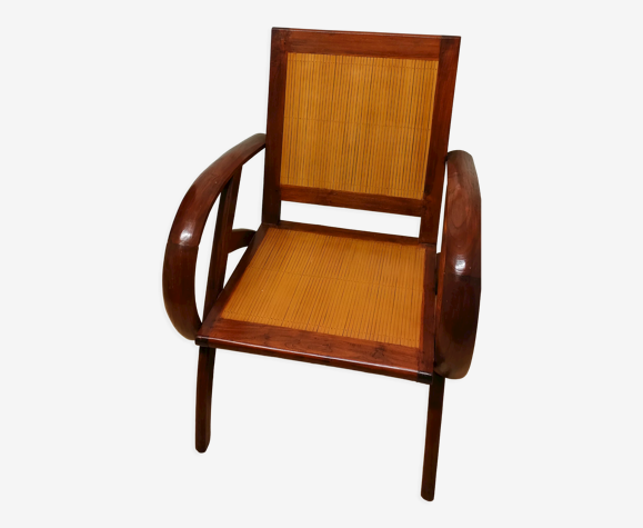 Colonial style armchair in solid wood | Selency