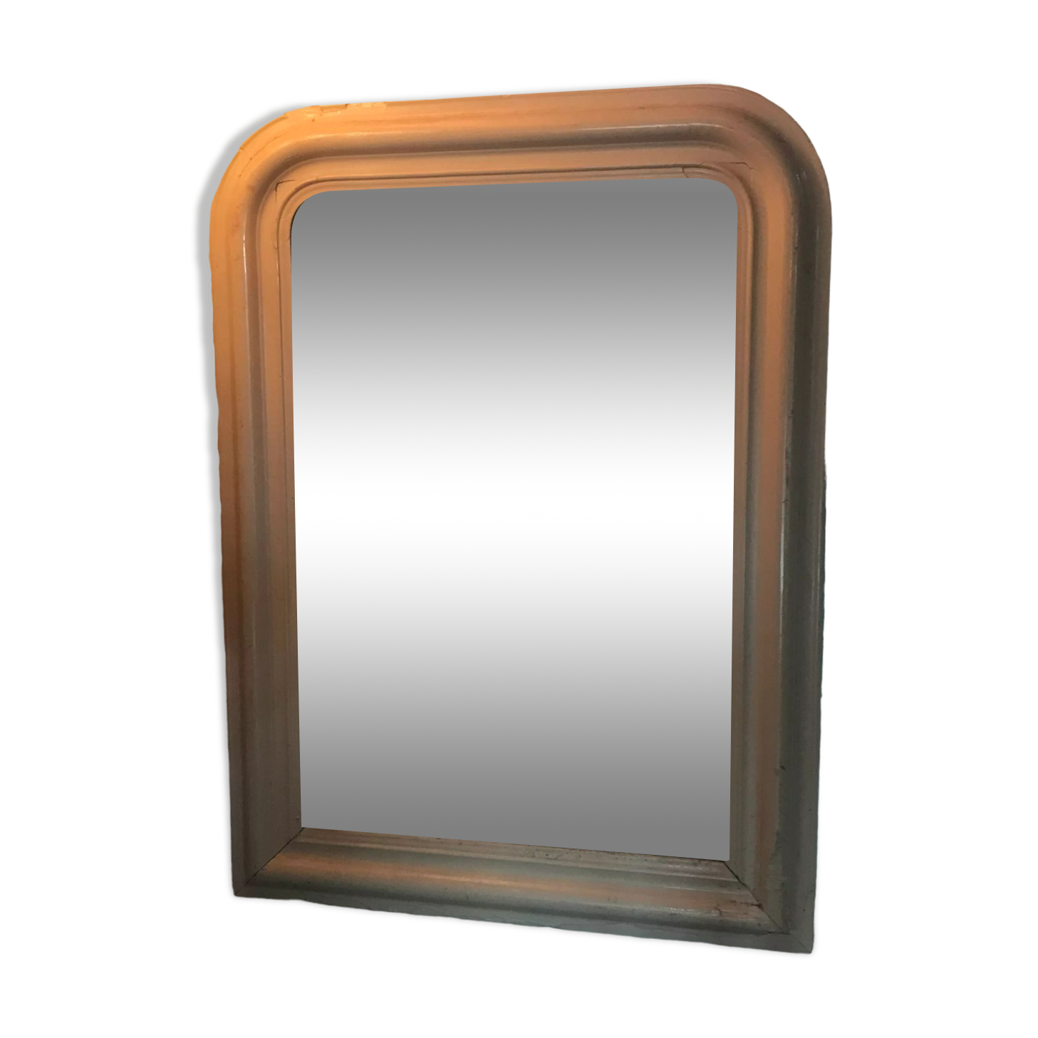 Louis Philippe period mirror, ecru lacquered