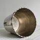 Antique champagne bucket in shiny silver metal