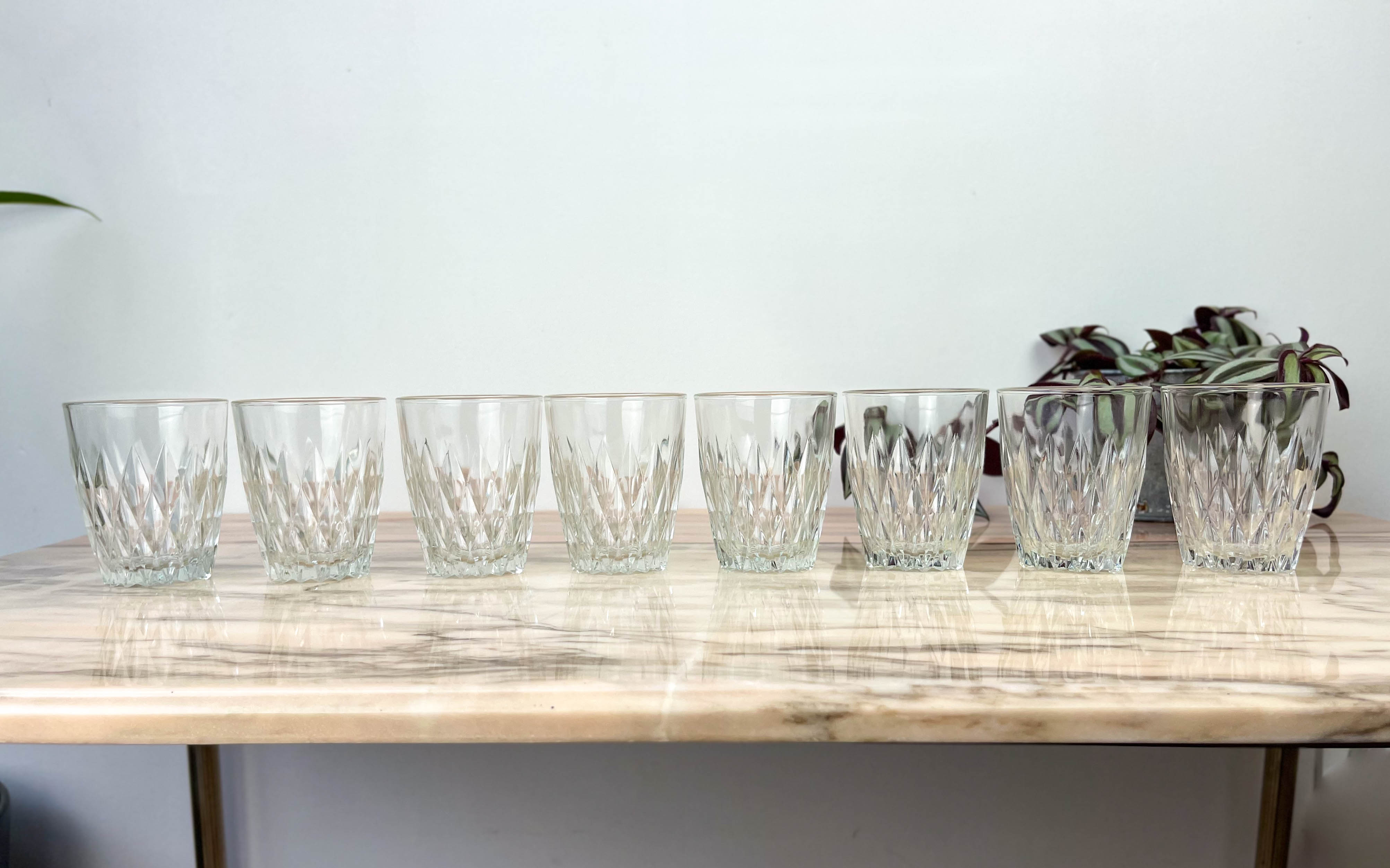 Set de 8 verres à eau années 60