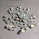 Murano glass and metal floral chandelier