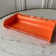 Dater empty pocket in orange plastic seventies 70s