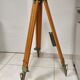 Vintage wood tripod, industrial lamp stand