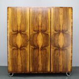 1930s Bauhaus Wardrobe by Vichr & Spol in walnut Finish, Czechoslovakia