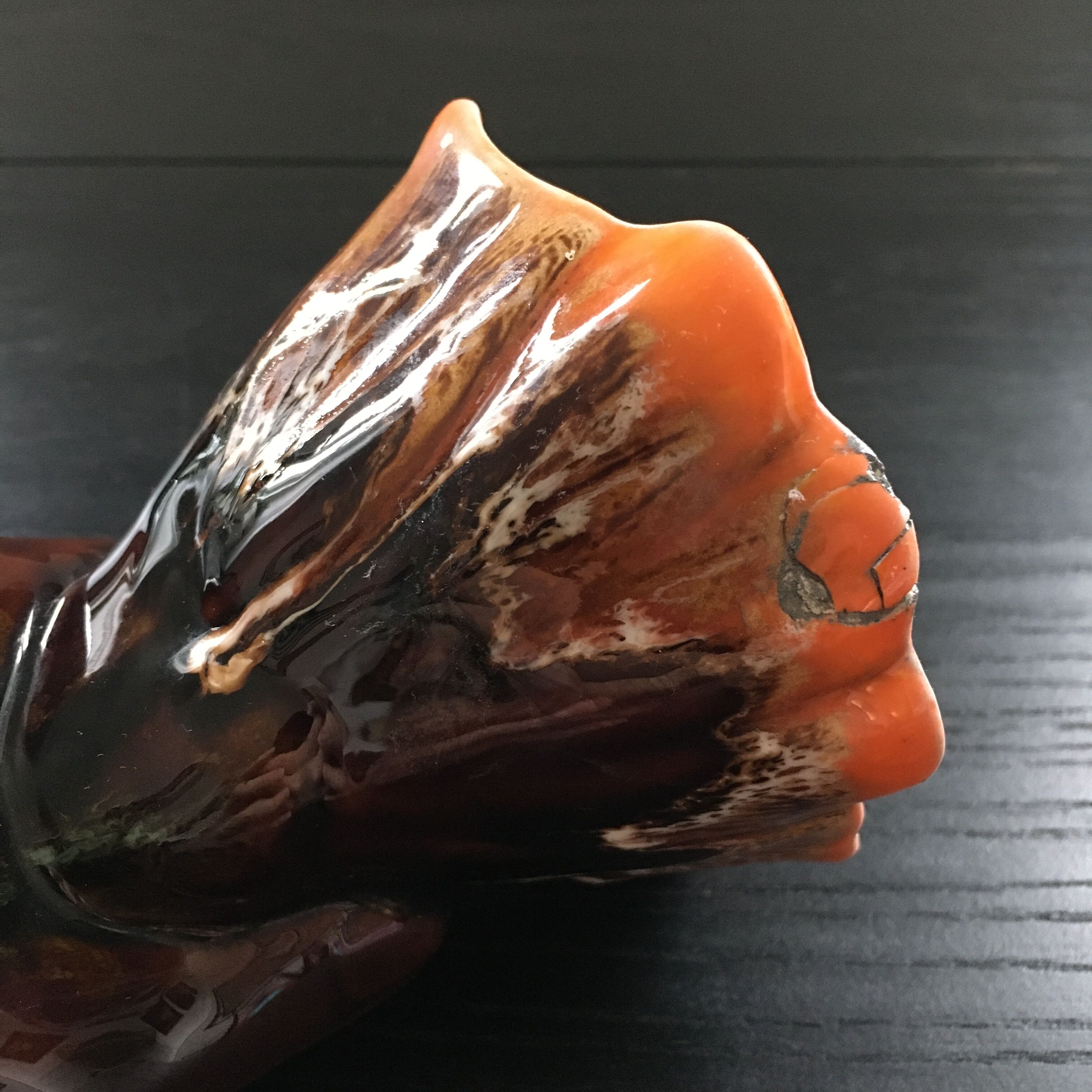 Valauris style hand vase