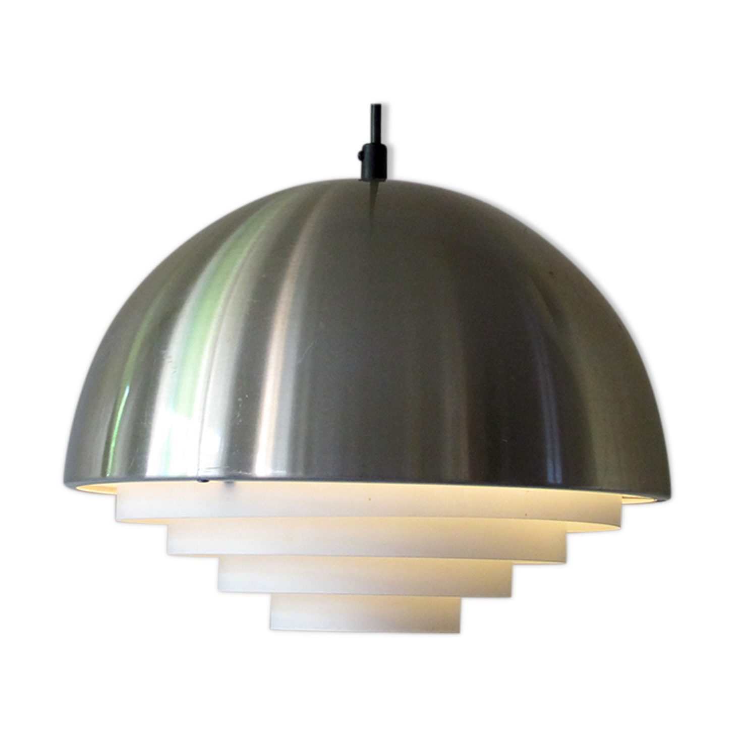 Scandinavian brass pendant lamp, 1950s