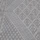 Handmade grey and white mergoum rug in pure wool 210x110cm