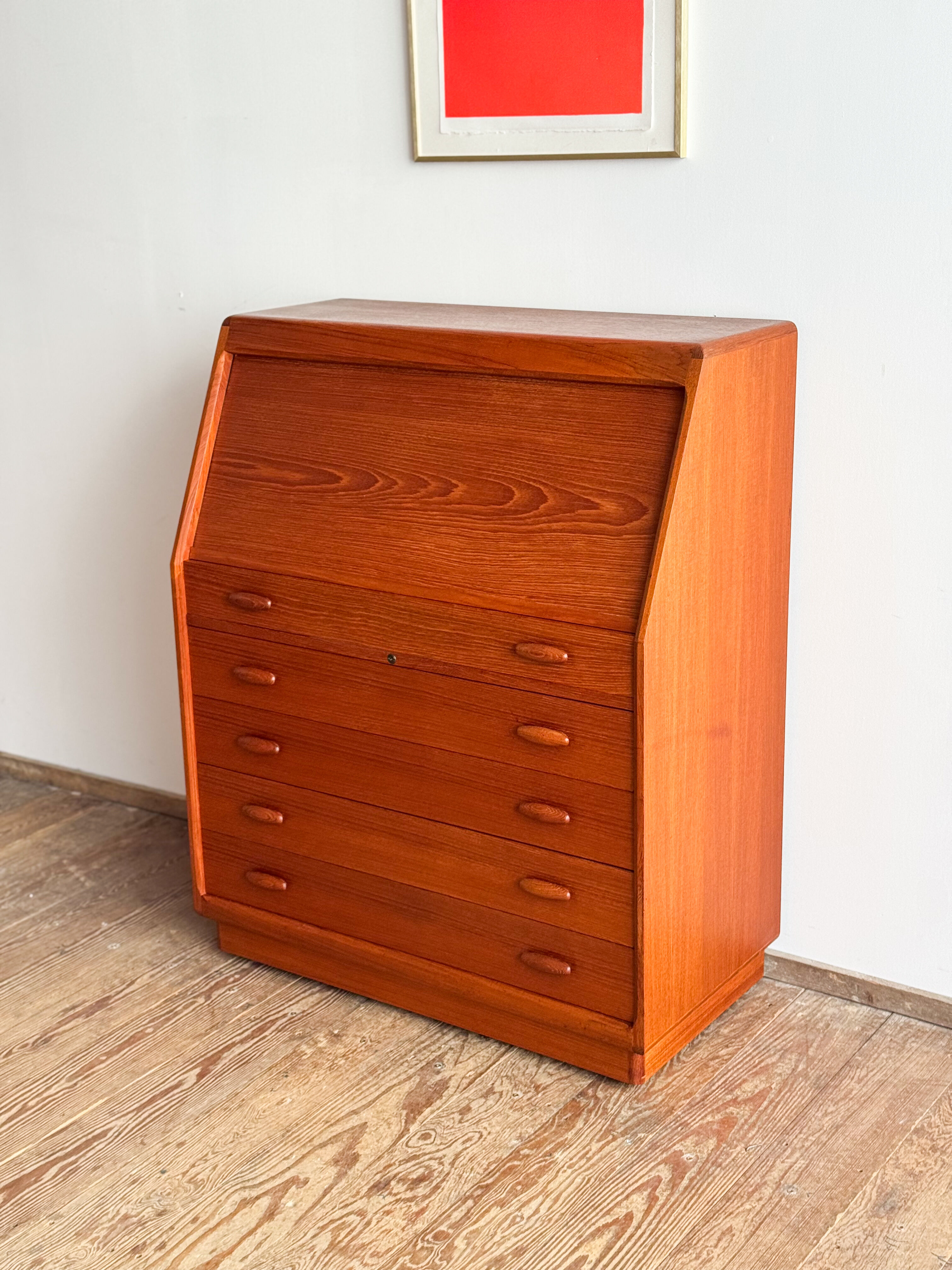 Teak Secretary Dyrlund Denmark Mid Century Desk