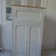Small vintage piece of furniture sublimated in a linen shade, wooden top.