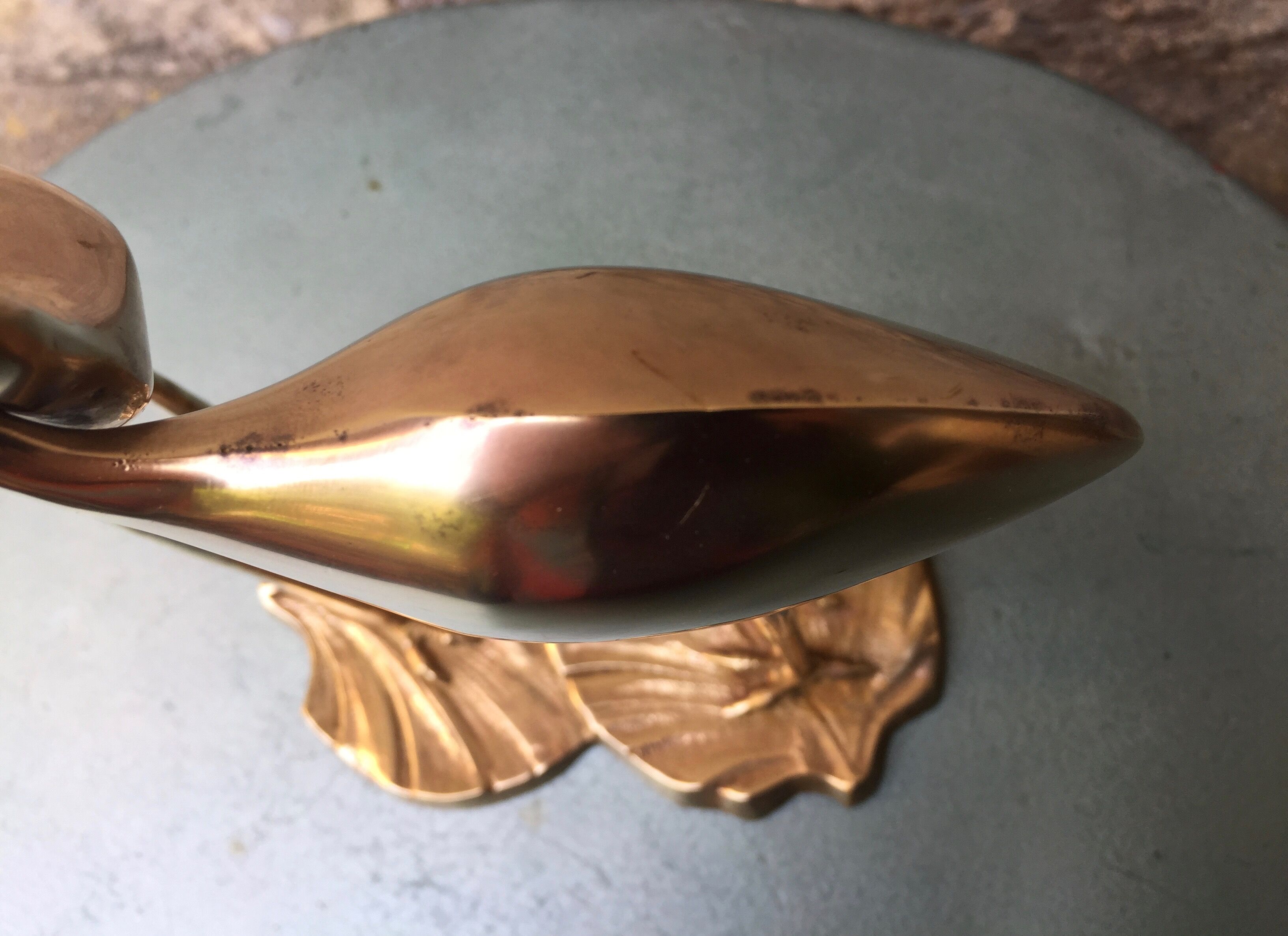 Couple of vintage brass herons