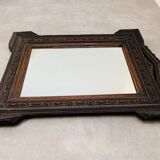 Mirror "tramp art" folk art 103 x 76 cm.