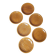6 assiettes à dessert en barbotine Salins