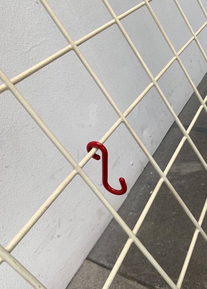 German minimalist Mid-Century coat rack in rope, 1960s