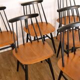 Lot of 6 Fanett chairs by Ilmari Tapiovaara