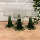 Set of 4 glasses of white wine from Alsace