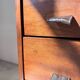 Commode teck poignées cuir 1960