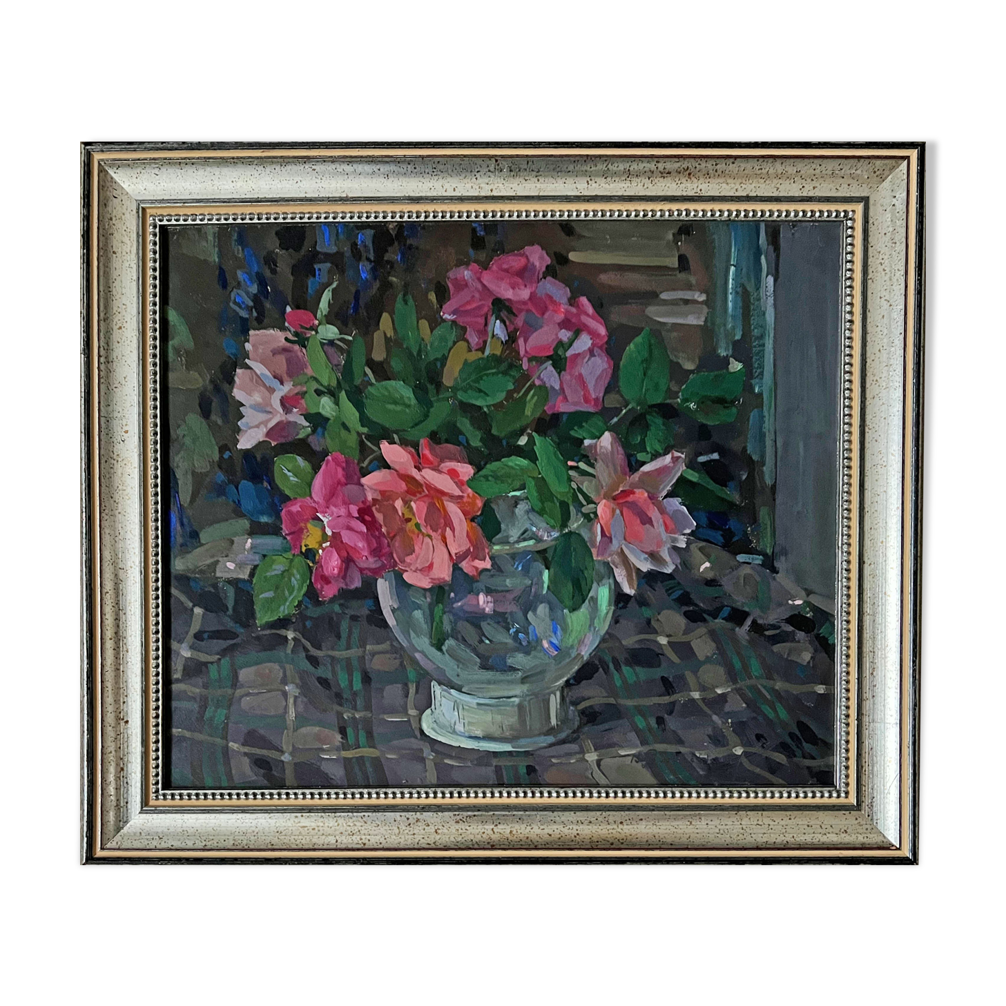 "Roses in the vase" by Pustoshkin painting