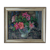 Peinture "Les roses dans le vase"  par Poustochkine