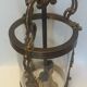 Old lantern in bronze and glass