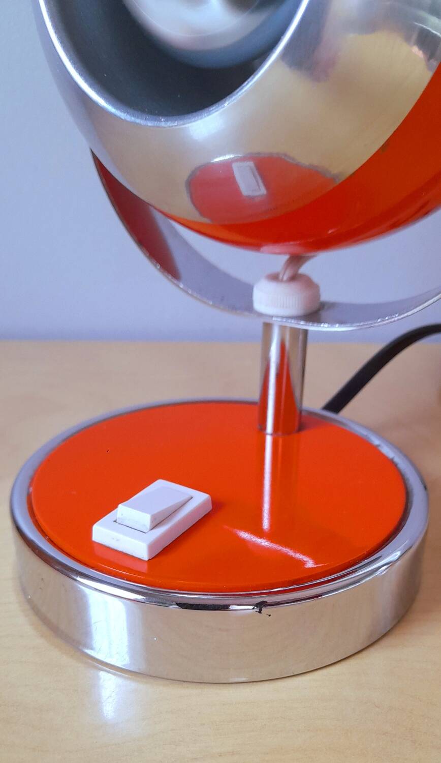 Space age eyeball lamp orange 70s