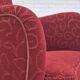 Années 1960, fauteuil relax danois, état d'origine, coton/laine rouge.